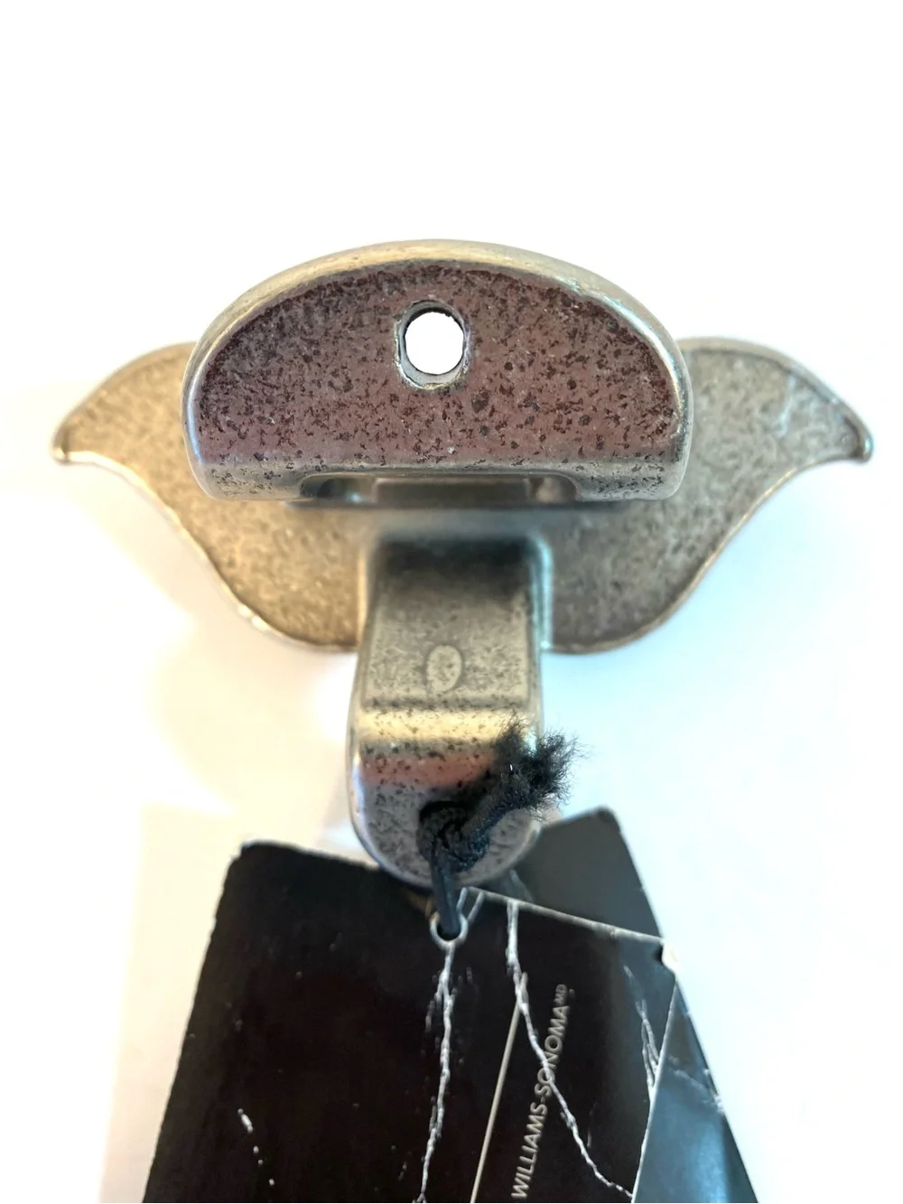 WILLIAMS SONOMA Wall Mounted Heavy Metal Mustache Shaped Bottle Opener - NWT